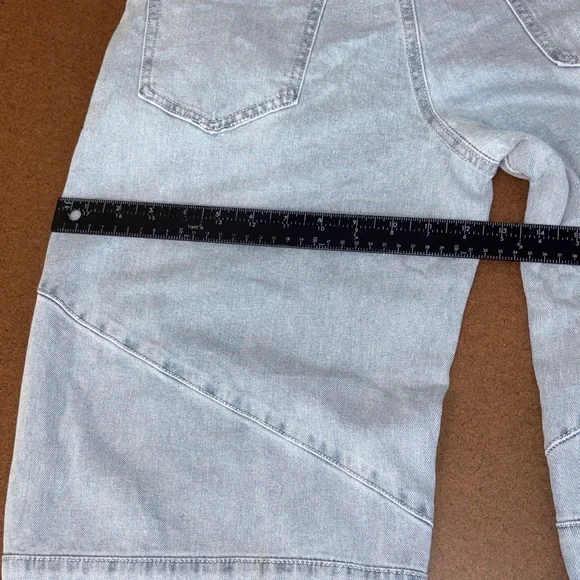 High Waisted Cropped Barrel jeans Light Blue Women's 90’ baggy boho - Picture 9 of 11